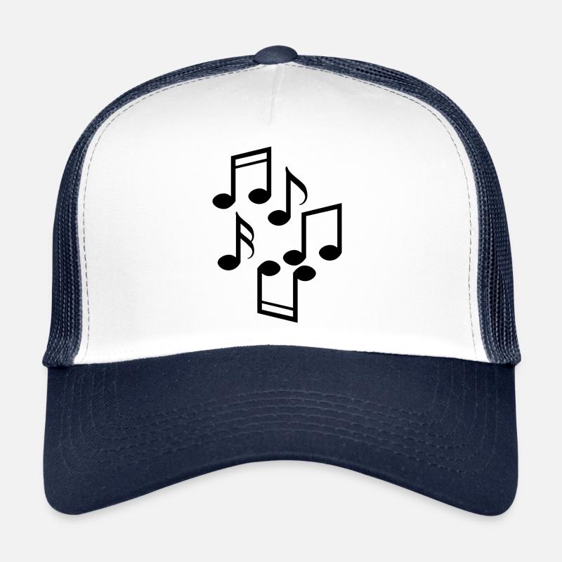 Musical notes - Trucker Cap - white/navy
