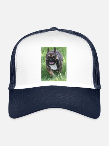 small fishing rod our French Bulldog - Trucker Cap - white/navy - Front