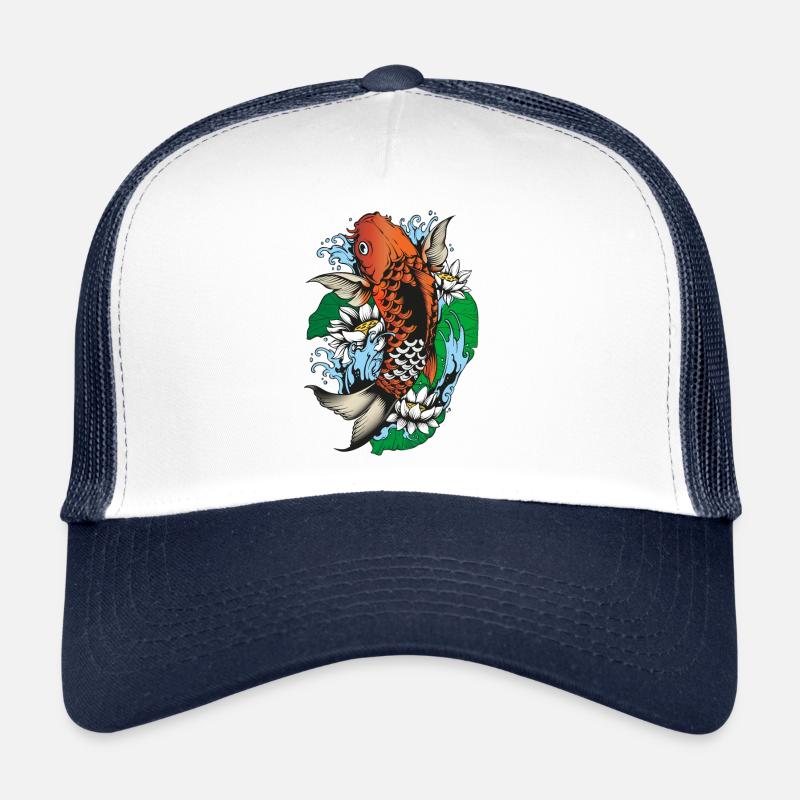 Koi with water lilies Trucker Cap