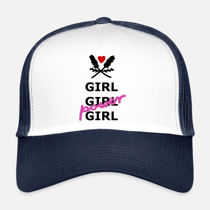 Girl Power - Trucker Cap - Weiß/Navy