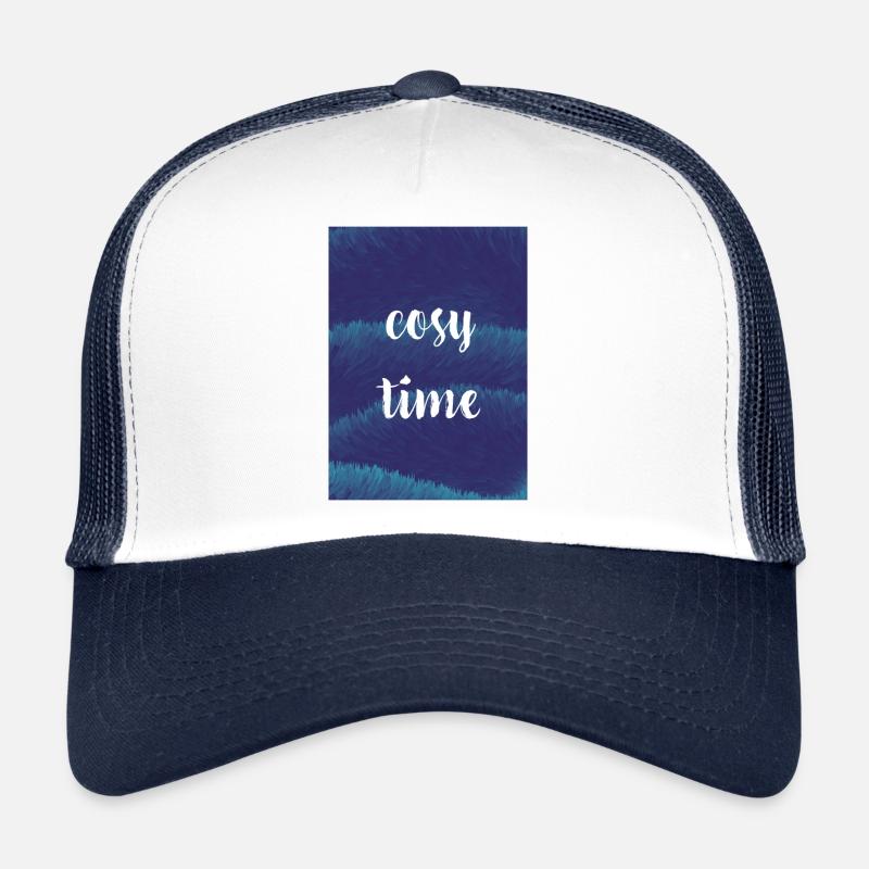 Cozy Night / Time with Plush Texture Trucker Cap