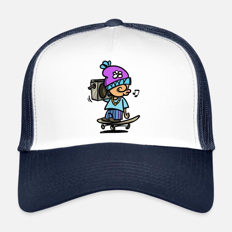 Skater with Ghettoblaster Trucker Cap