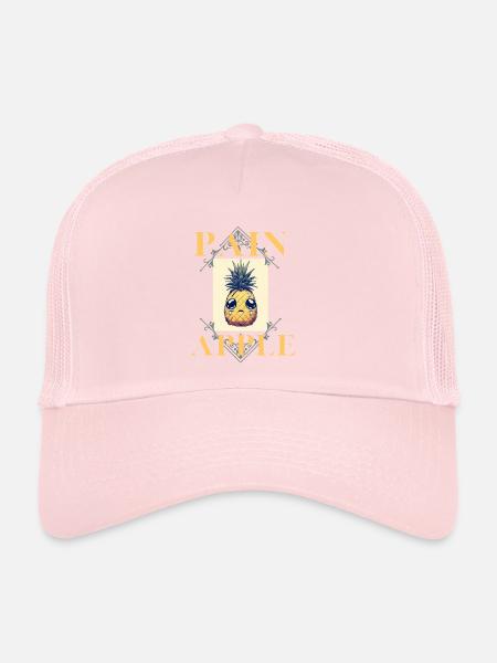Schmerz Apfel - Trucker Cap - Hellrosa - Vorne