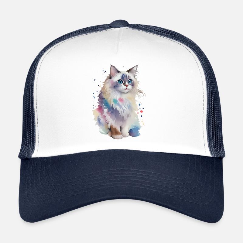 Ragdoll - Trucker Cap - Weiß/Navy