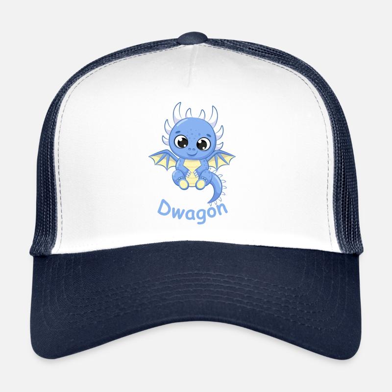 Dwagon - Casquette trucker  - blanc/marine
