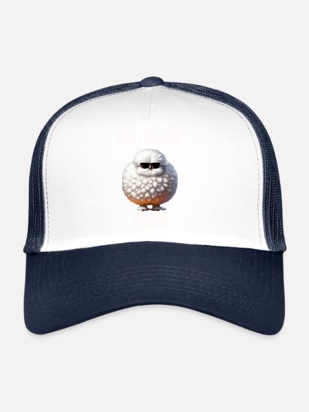 Poulet Silkie drôle disant Poulet Silkie blanc - Casquette trucker  - blanc/marine - Devant