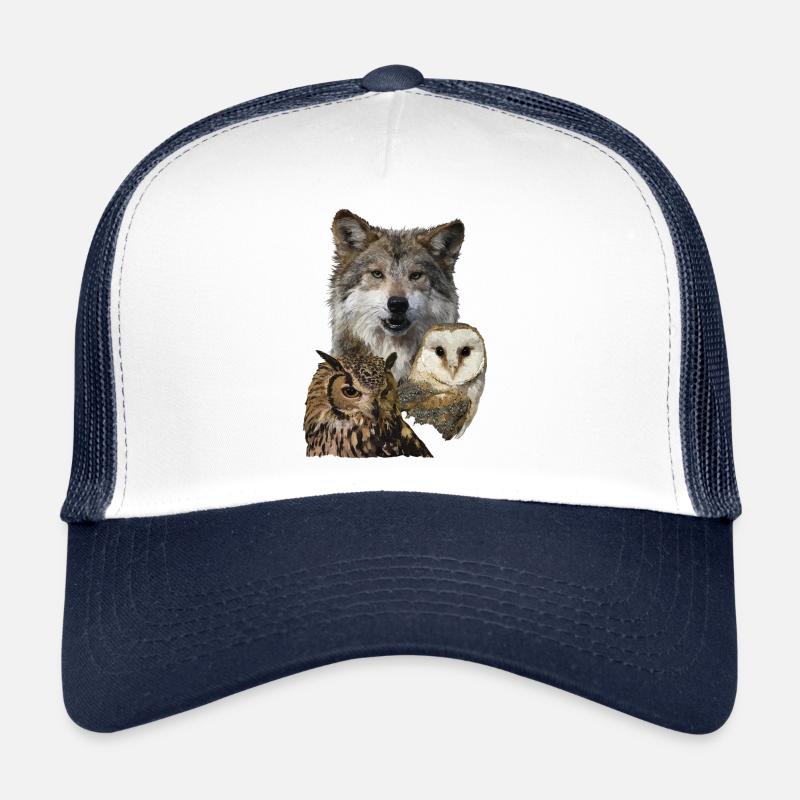 Loup et hiboux Casquette trucker 