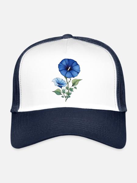 Gloire du matin - Casquette trucker  - blanc/marine - Devant