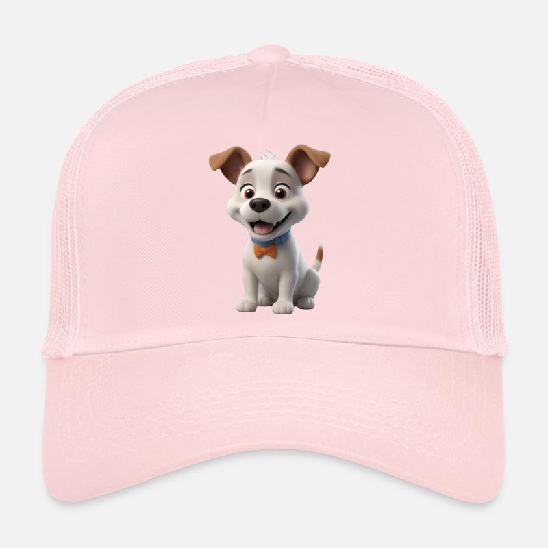 Cher chiot avec nœud papillon Casquette trucker 