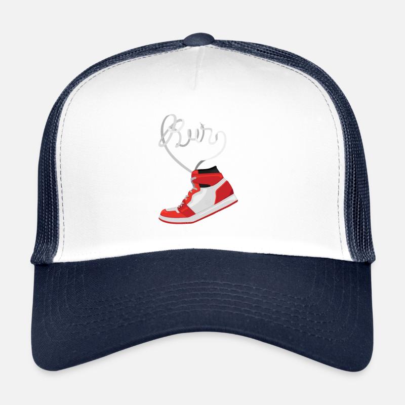 Courir - Casquette trucker  - blanc/marine