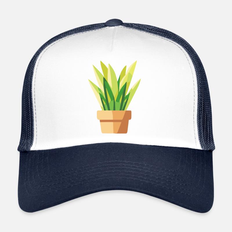 Planter des feuilles vertes en pot Casquette trucker 