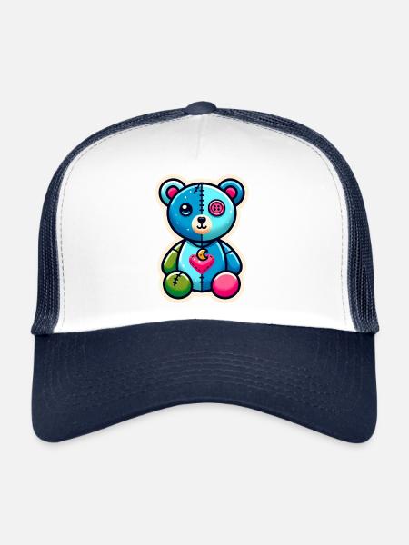 Patchwork Pal - Trucker Cap - white/navy - Front