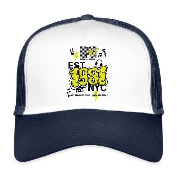 MTV Est. 1981 NYC Logo - Trucker Cap - white/navy - Front