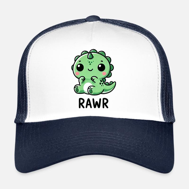 Süßer Dino T-Rex Chibi Brüllen Cartoon Trucker Cap