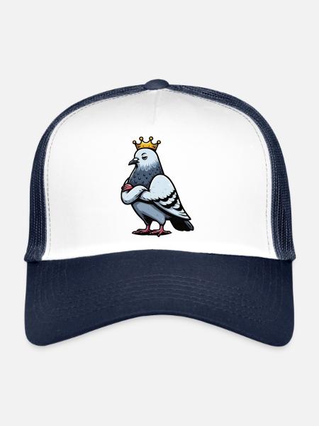 Pigeon pigeons pigeon fancier pigeon fancier - Trucker Cap - white/navy - Front