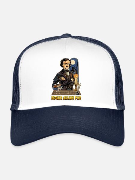 Allan Poe - Trucker Cap - Weiß/Navy - Vorne