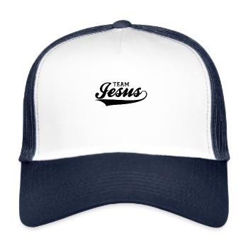 Christ Jesus Christus Katholisch Religion Geschenk - Trucker Cap - Weiß/Navy - Vorne