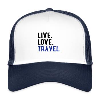 reisen - Trucker Cap - Weiß/Navy - Vorne