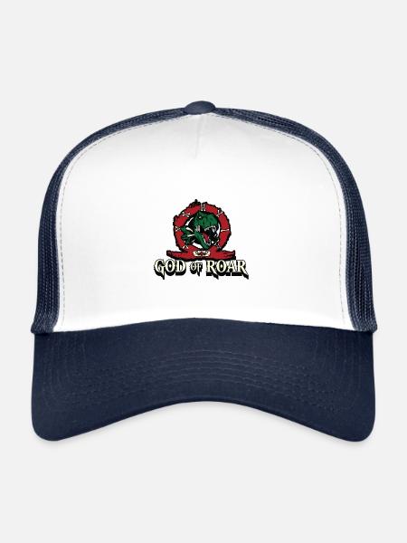 Dieu du Rugissement - Casquette trucker  - blanc/marine - Devant