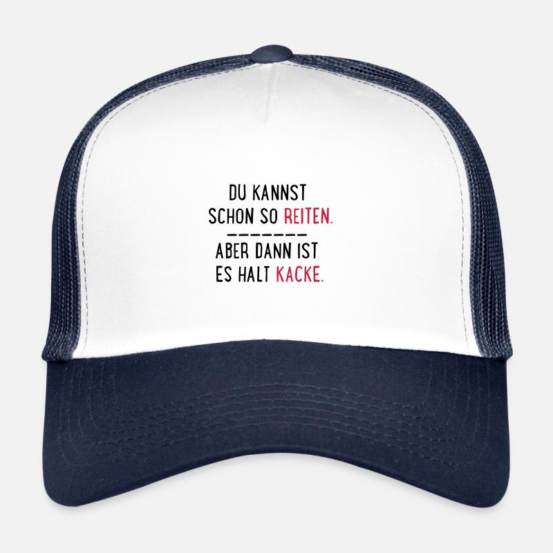 kacke reiten - Trucker Cap - Weiß/Navy