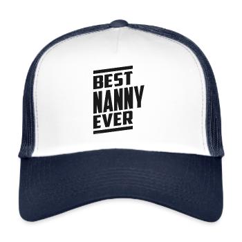 Beste Kindermädchen aller Zeiten - Trucker Cap - Weiß/Navy - Vorne