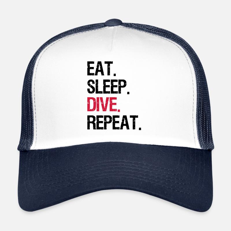 Mangez Sommeil Répéter Plongée Casquette trucker 