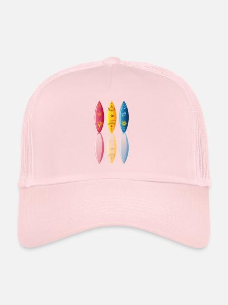 planche de surf - Casquette trucker  - rose pâle - Devant