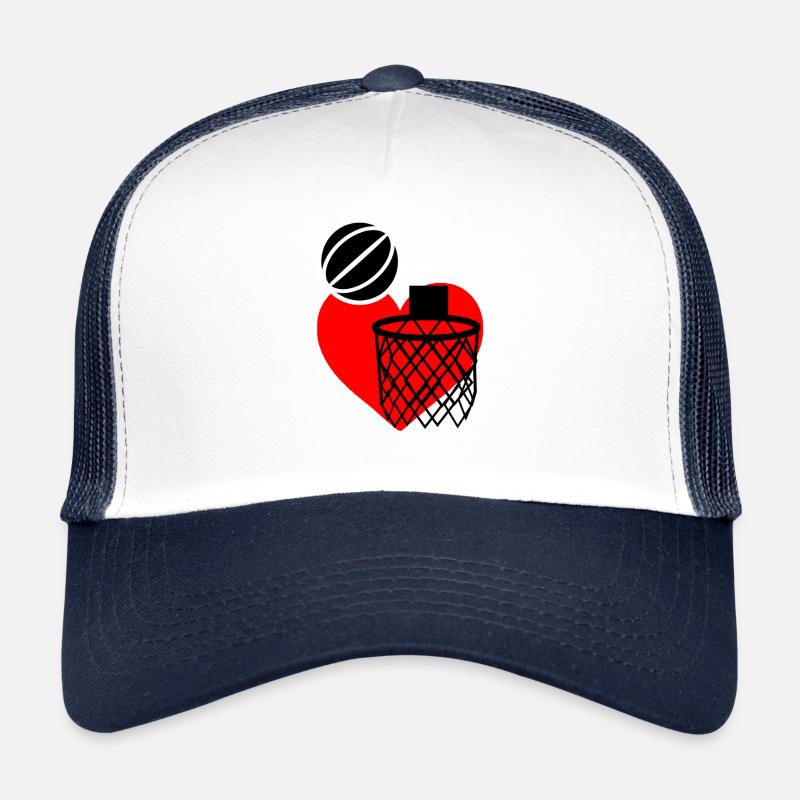 Basketball love - Trucker Cap - white/navy