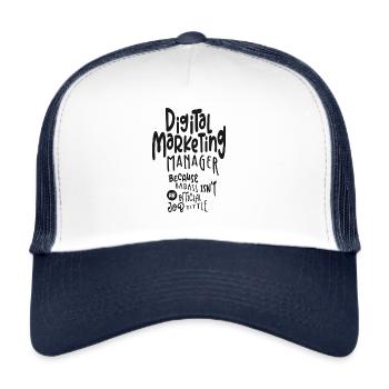 Digital Marketing Manager - Trucker Cap - white/navy - Front