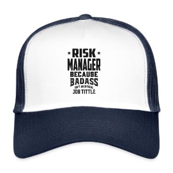 Risk Manager - Trucker Cap - white/navy - Front