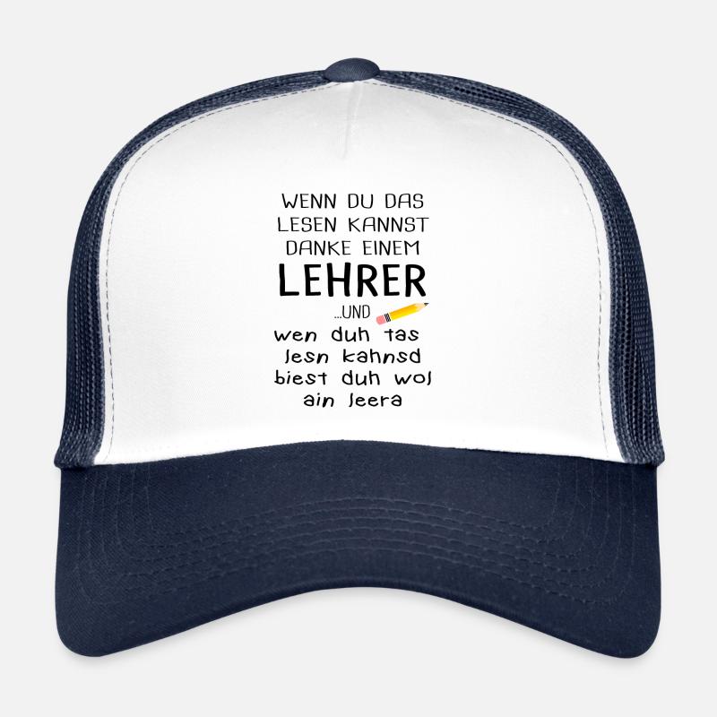 Lehrer aus Überzeugung Unterricht Leidenschaft - Trucker Cap - Weiß/Navy