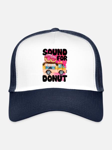 Ton für Donut - Trucker Cap - Weiß/Navy - Vorne