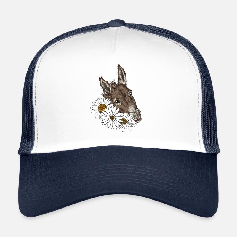 TÊTE D’ÂNE - Casquette trucker  - blanc/marine