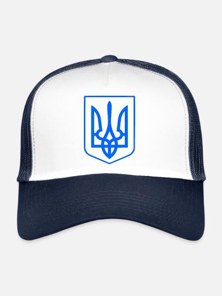 Ukraine - Casquette trucker  - blanc/marine - Devant