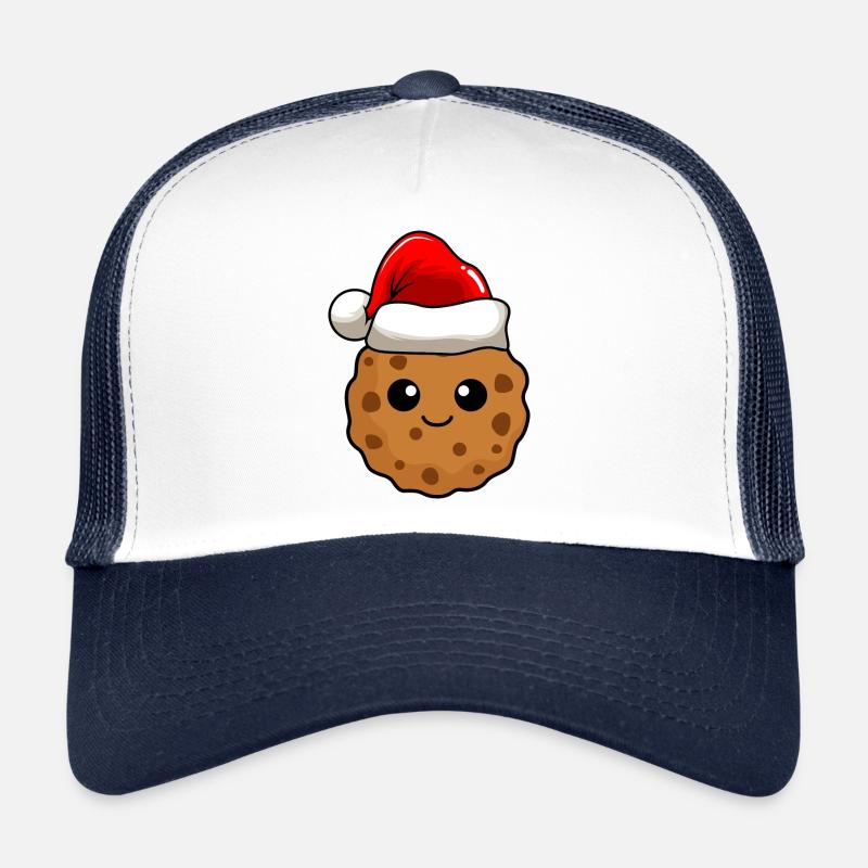 Cookies Noël BD Noël - Casquette trucker  - blanc/marine