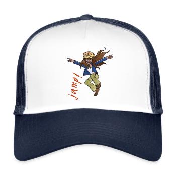 Street dance girl. Jump! - Trucker Cap - white/navy - Front