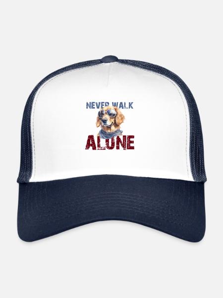 Golden Retreiver - Trucker Cap - white/navy - Front