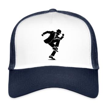 Ska Skanking Punk Reggae Music Pogo - raffstaff ® - Trucker Cap - white/navy - Front