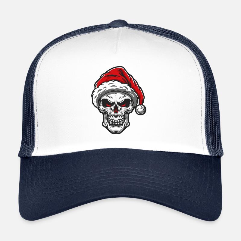 Weihnachtsmann Totenkopf Xmas Trucker Cap