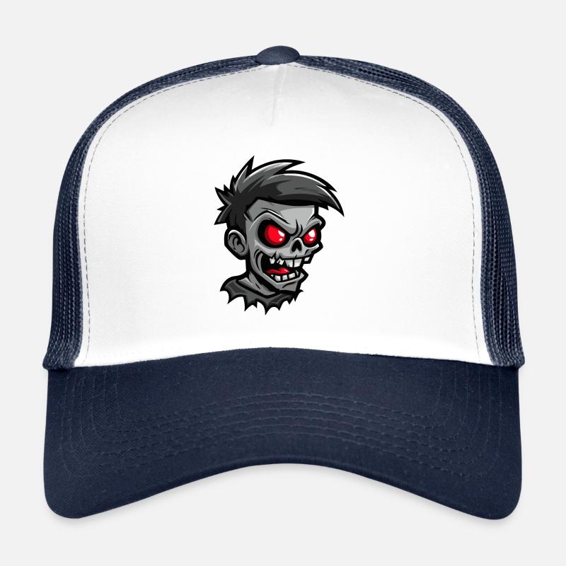 Zombie Halloween Comic - Trucker Cap - Weiß/Navy