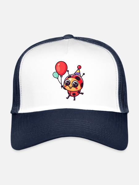 Coccinelle Anniversaire Bande Dessinée - Casquette trucker  - blanc/marine - Devant