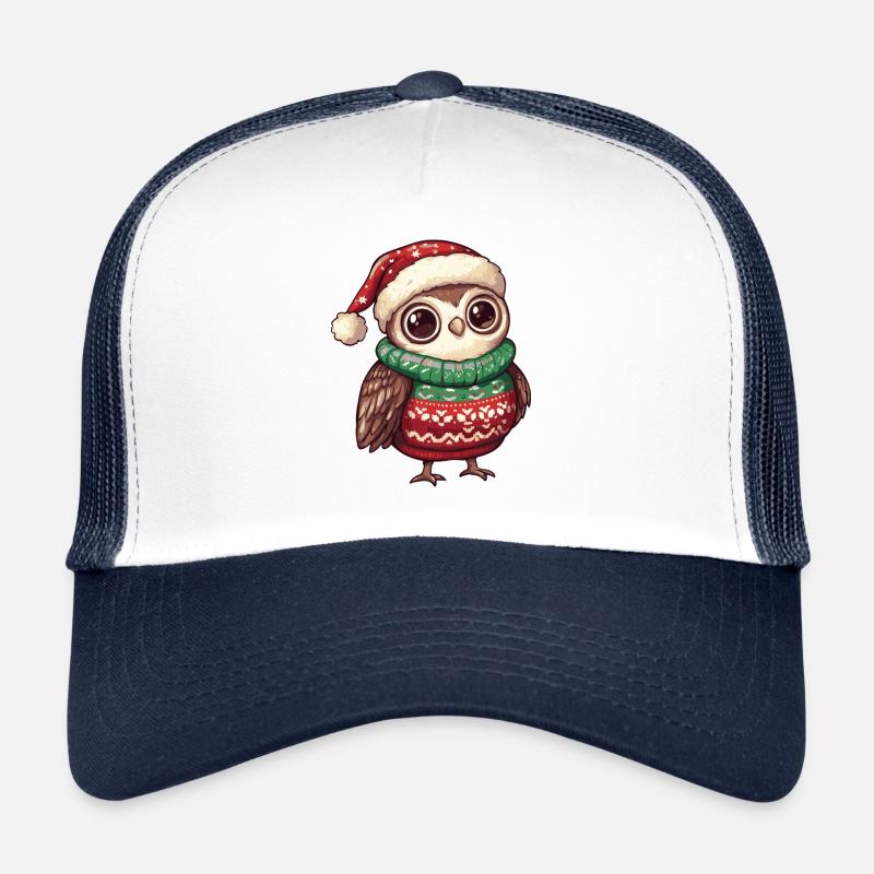 Bande dessinée de Noël hibou Casquette trucker 