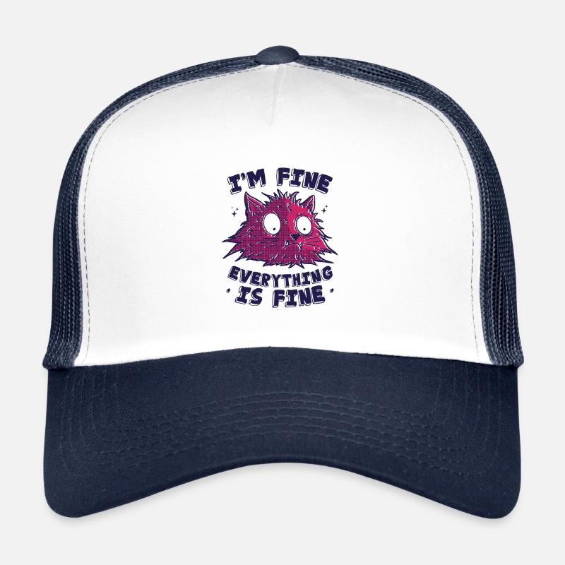 I'm Fine Everything Is Fine - Trucker Cap - white/navy