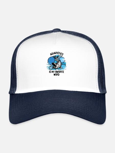 Aquarium Aquarianer Fische Zierfische Aquaristik - Trucker Cap - Weiß/Navy - Vorne