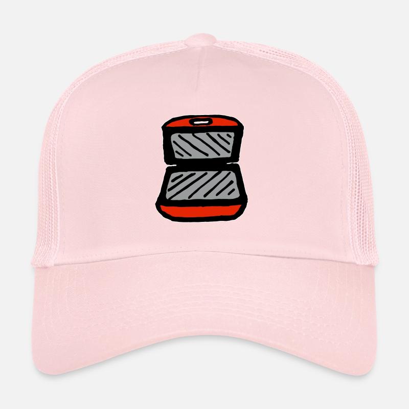 Grille de contact rouge Casquette trucker 