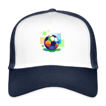 Fußball - Trucker Cap - Weiß/Navy - Vorne