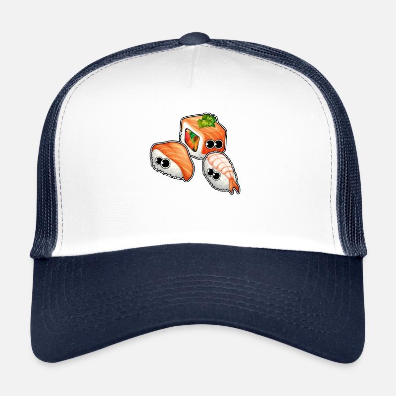 Sushi - Casquette trucker  - blanc/marine