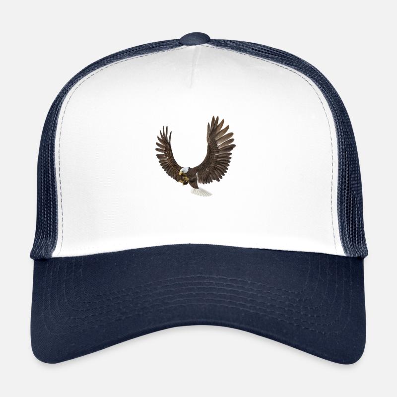 Seeadler, Adler, Greifvogel, Vogel - Trucker Cap - Weiß/Navy