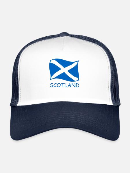 ecosseflag - Casquette trucker  - blanc/marine - Devant