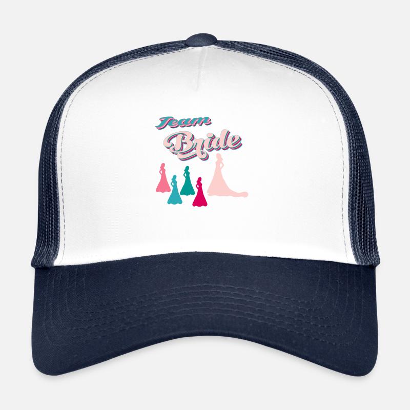 bride team hen night bachelorette party - Trucker Cap - white/navy